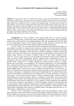 Notes on Jonathan Swift`s utopian and dystopian worlds