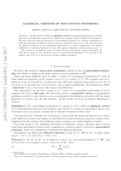Algebraic vertices of non