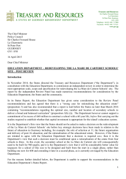 The Chief Minister Policy Council Sir Charles Frossard House La