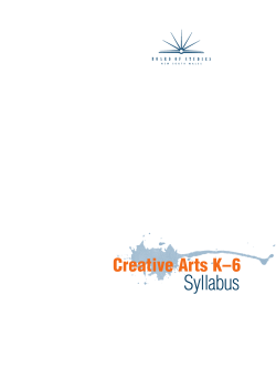 Creative Arts Syllabus