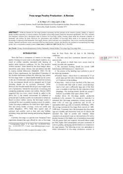 Free-range Poultry Production - A Review - Asian