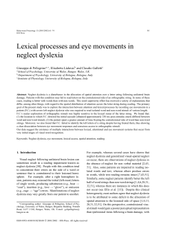 Lexical processes and eye movements in neglect dyslexia