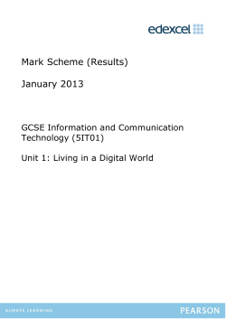 Mark Scheme (Results) January 2013 - Edexcel