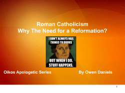 Roman Catholicism - Why Reformation was needed