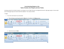 Correcting Page Margins on the Table of Content