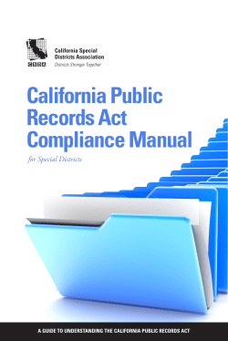 California Public Records Act Compliance Manual