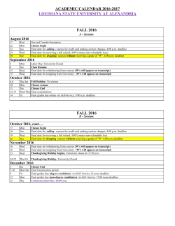 Eight Week: A/B Session Calendar