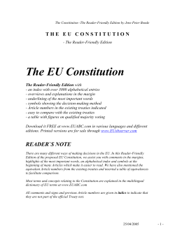 The Draft EU Constitution