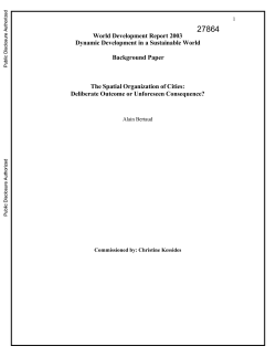 Alain Bertaud - World bank documents