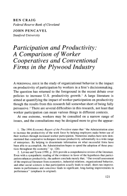 A Comparison of Worker Cooperatives and Conventional Firms in