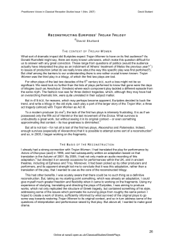 David Stuttard What sort of dramatic impact did Euripides expect