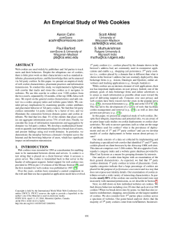 An Empirical Study of Web Cookies