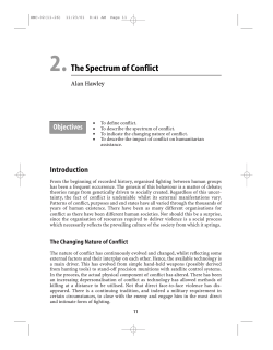 2.The Spectrum of Conflict