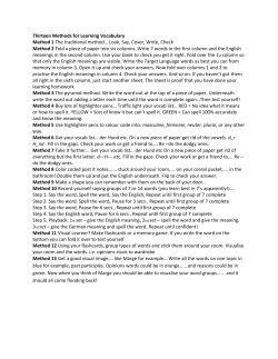 How to study vocabulary