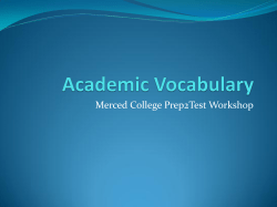 Prep2Test - Vocabulary Strategies