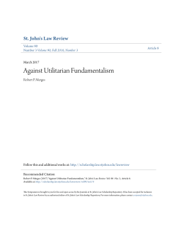 Against Utilitarian Fundamentalism