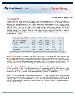Returns to 1/26/04 - Wealthstone Financial