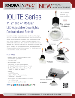 Sales Sheet - Nora Lighting