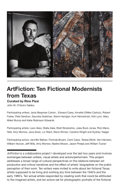ArtFiction: Ten Fictional Modernists from Texas