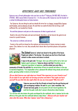 epicurus and his theories - Durham County Badger Group