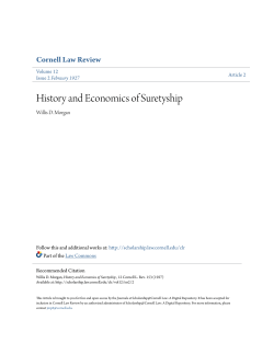 History and Economics of Suretyship