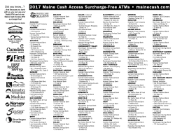 ATM locations. - Maine Cash Access