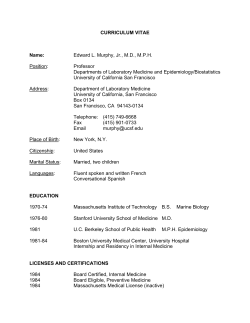 CV Murphy 2010 - Blood Systems Research Institute