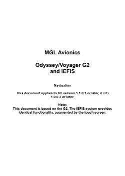 G2 and iEFIS navigation manual
