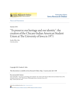 "To preserve our heritage and our identity": the creation of the