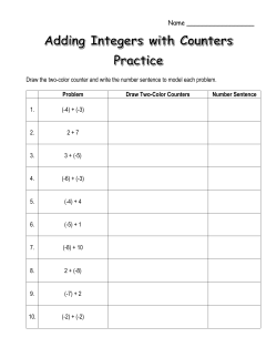 Draw the two-color counter and write the number sentence to model