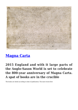 Magna Carta - Medieval Histories