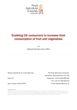 Enabling UK consumers to increase their consumption of fruit and