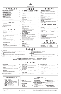 pizzas sandwiches ilios platters spreads soup pasta