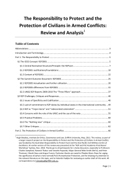 Literature Review: the Responsibility to Protect