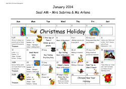 Christmas Holiday - Small World Christian Kindergarten