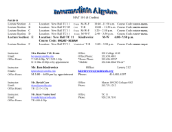 Lecture Section - Carroll University