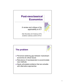 Post-neoclassical Economics