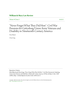 "Never Forget What They Did Here": Civil War Pensions for