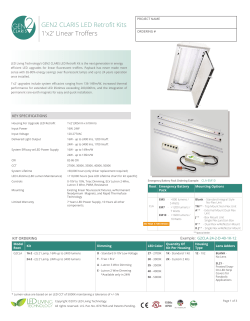 GEN2CLA-1x2 Data Sheet - LED Living Technology