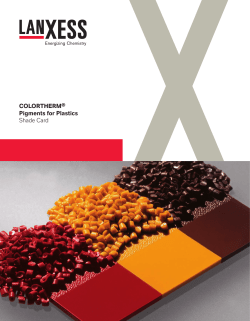 Colortherm&reg; Pigments for Plastics Shade Card