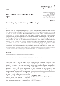 The reversal effect of prohibition signs