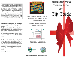 Gift Guide - Bloomington Winter Farmers` Market