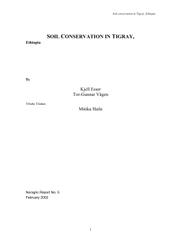 Soil Conservation activities in Tigray, Ethiopia