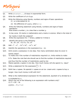 Q1. Write in exponential form. Q2. Write the coefficient of