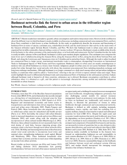 Bushmeat networks link the forest to urban areas in the trifrontier