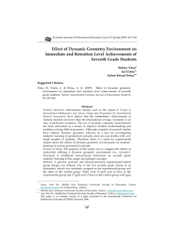 Effect of Dynamic Geometry Environment on Immediate and