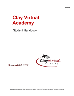 Student Handbook - Clay Virtual Academy