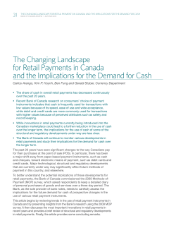 The Changing Landscape for Retail Payments in