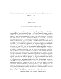 Pricing of Adjustable Rate Mortgages Subject to Prepayment and
