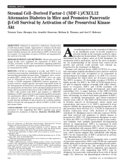 Stromal Cell&ndash;Derived Factor-1 (SDF